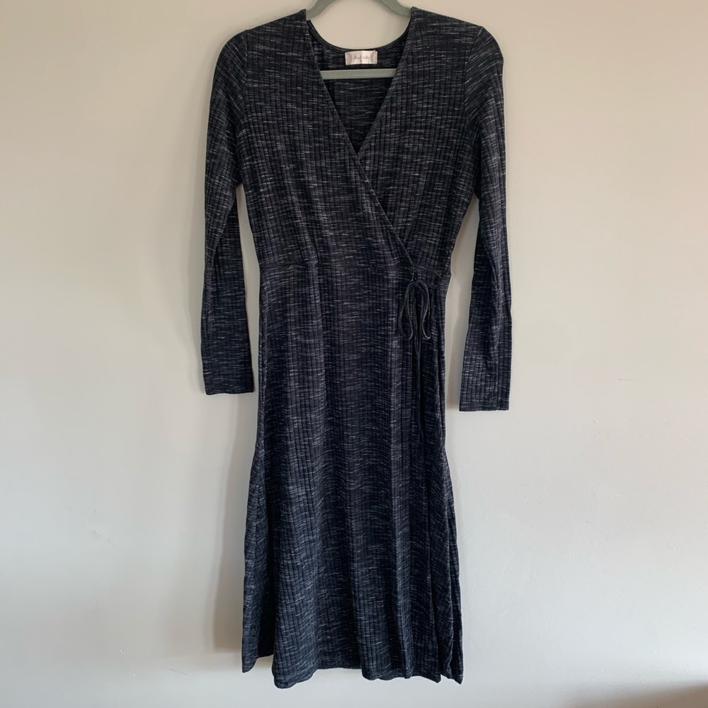 Altar’d State Ribbed Wrap Dress - Picture 2 of 6
